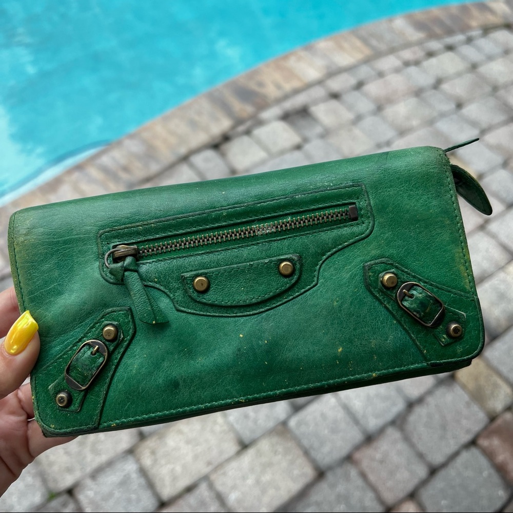 Balenciaga Motocross Continental Wallet